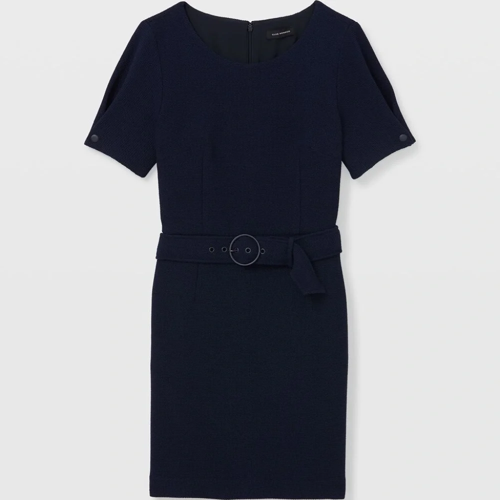 Textured Mini Dress - New With Tags - NEVER WORN - Navy - Picture 4 of 4